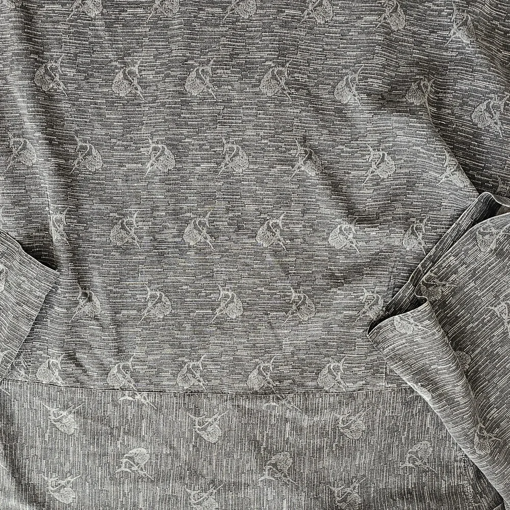 Bahama Bay Silk Button Up Mens Shirt, Short Sleeve, Lg Swordfish‎ Design